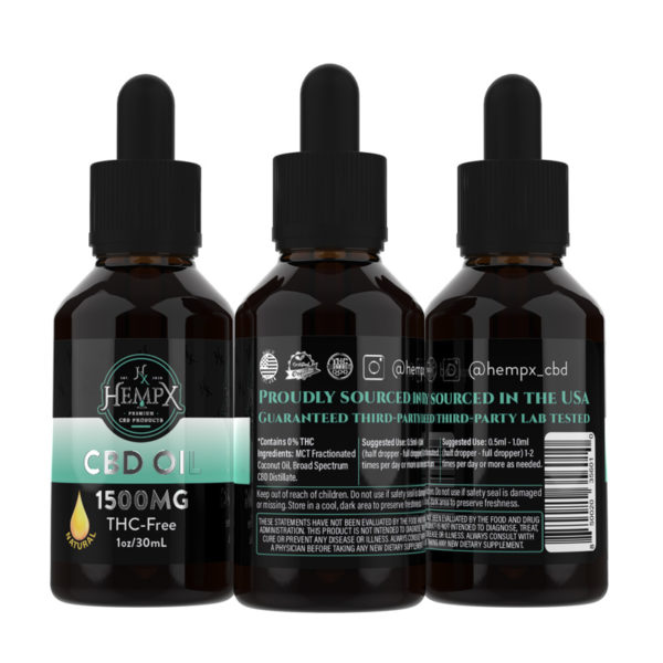 1500Mg Natural Tincture Label