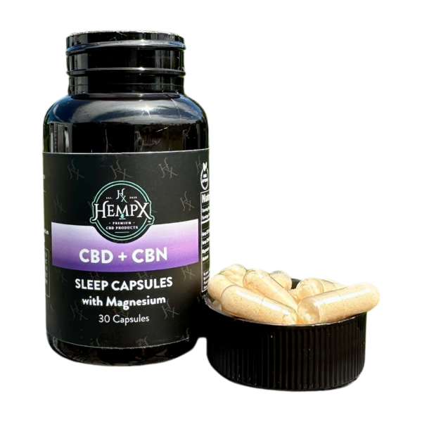 CBD+CBN Sleep Capsules Open View